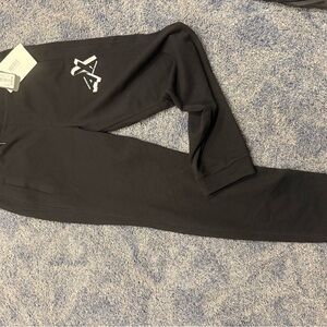 Armani Exchange Black Sweatpants with White Logo
